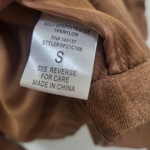 🌿NWT HYFVE Tan Cinch Waist Women's Small Cavender’s Boho Chic Fall Coat - Picture 10 of 14